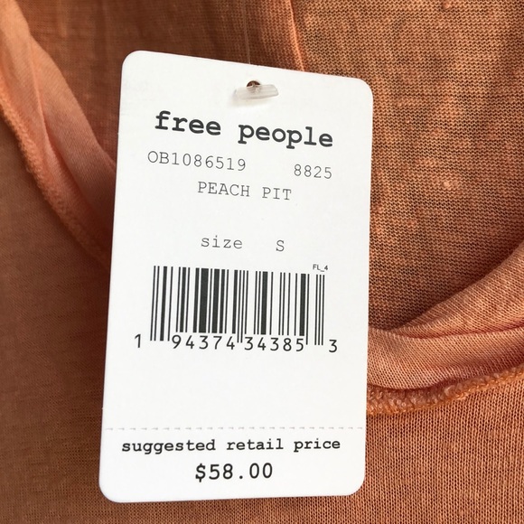 🔥Free people oversized Peach Tee - Picture 6 of 8